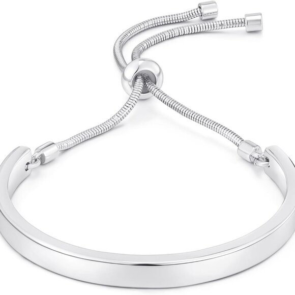 14K Gold Bracelets for Women Adjustable Slider Bracelet Bangle Bracelets for Wom - Picture 1 of 7